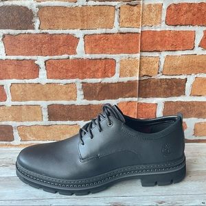 TIMBERLAND MEN'S PORT UNION OXFORD WP BLACK FULL GRAIN BOOTS